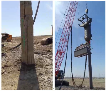 DN325 أنبوب تغذية تردد اهتزاز من 45-55 هرتز الهند أداء Vibroflot البناء الموثوق بها